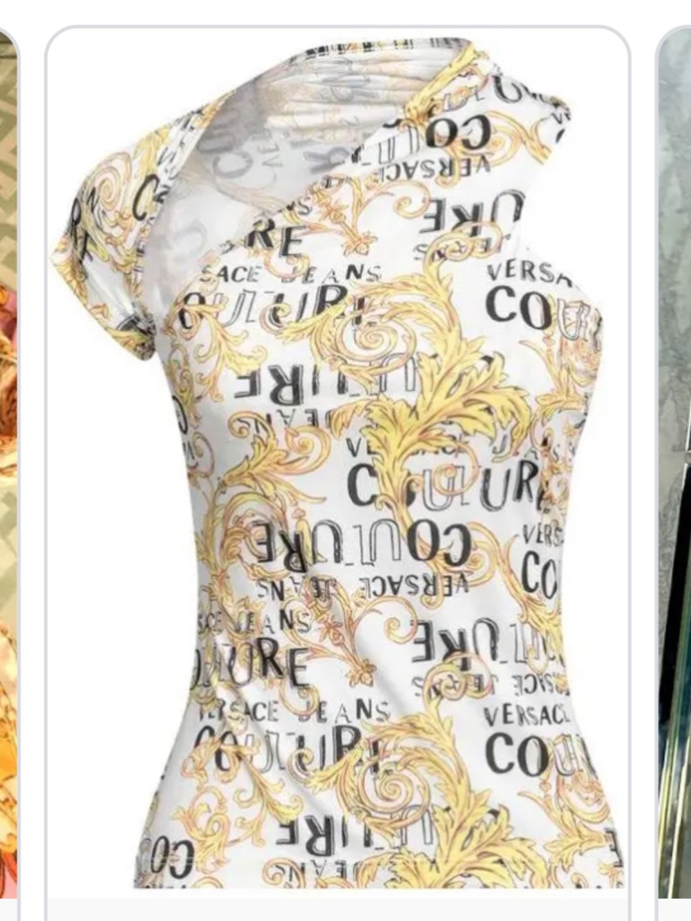 Versace jeans couture top white size 4